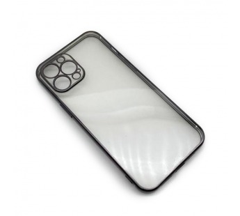 Чехол iPhone 12 Pro Max Style Силикон прозрачный Черный#1741068