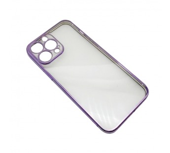 Чехол iPhone 13 Pro Max Style силикон прозрачный Фиолетовый#1664588