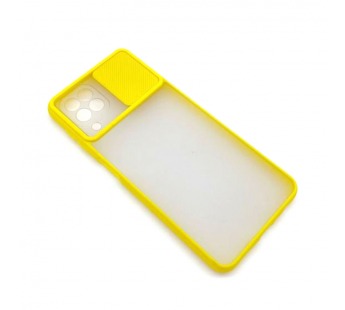 Чехол Samsung A22/M22 (2021) Матовый Slide Camera Желтый#1654645