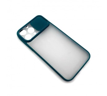 Чехол iPhone 13 Pro Max Матовый Slide Camera Темно-Зеленый#1654215