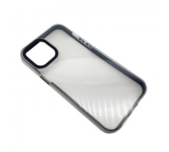 Чехол iPhone 12/12 Pro Силикон Радужный прозрачный Черный#1654190