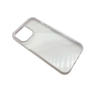 Чехол iPhone 13 Pro Max Силикон Радужный прозрачный Белый#1654084