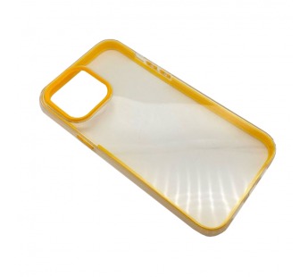 Чехол iPhone 13 Pro Max Силикон Радужный прозрачный Желтый#1654073