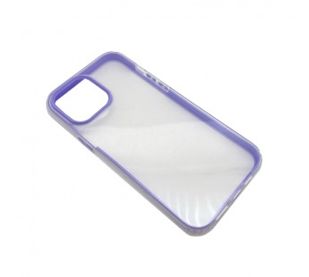Чехол iPhone 13 Pro Max Силикон Радужный прозрачный Фиолетовый#1654063