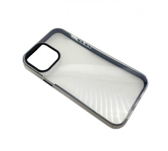 Чехол iPhone 13 Pro Max Силикон Радужный прозрачный Черный#1654061