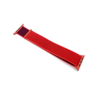 Ремешок для Apple Watch 42/44/45mm Nylon Loop №63 Двухцветный Красный#1680045