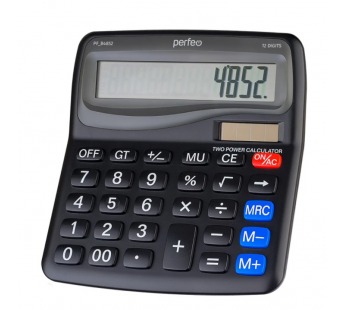 Калькулятор Perfeo  PF_B4852, бухгалтерский, 12-разр., черный#1652635