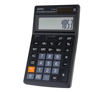 Калькулятор Perfeo  PF_B4853, бухгалтерский, 12-разр., черный#1652634