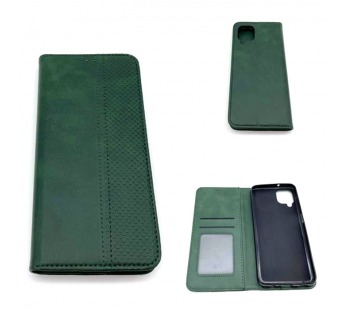 Чехол Samsung A12/M12 (2020) Книжка Wallet Кожа Темно-Зеленый#1690572