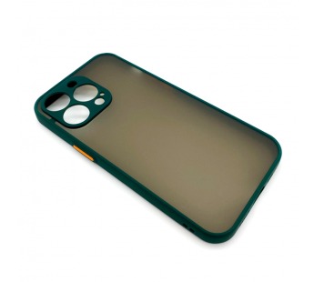 Чехол iPhone 13 Pro Противоударный Матовый Темно-Зеленый#1658639