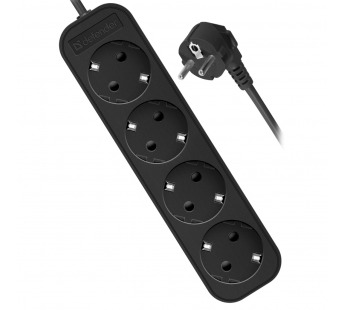 Удлинитель Defender M418 (4 розетки, 1,8 м.) Черный#1686475