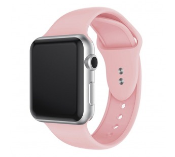 Ремешок - ApW Sport Band Apple Watch 42/44/45/49 мм силикон на кнопке (S) (light pink) (107215)#1658389