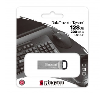 Флэш накопитель USB 128 Гб Kingston DataTravele Kyson 3.2 (silver) (205114)#1659117