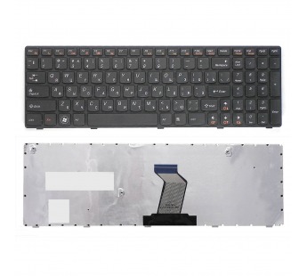 Клавиатура для ноутбука Lenovo IdeaPad B570/B580/V570/Z570/Z575/B590 (с рамкой) Черный#1951504