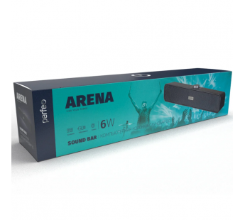 Колонка-саундбар Perfeo 2.0 "ARENA", мощность 6 Вт, USB, "графит"#1660237