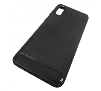                                     Чехол силиконовый Samsung A02/M02 со вставками карбон черный*#1706339