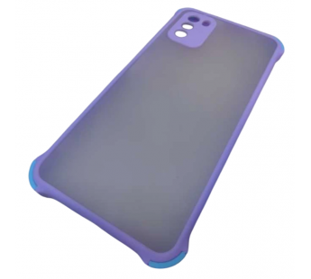                                     Чехол силикон-пластик Xiaomi Poco M3 прозрачный с защитой по краям сиреневый/голубой*#2065604