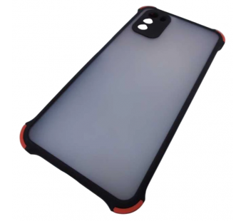                                     Чехол силикон-пластик Xiaomi Poco M3 прозрачный с защитой по краям черный/красный*#2065618