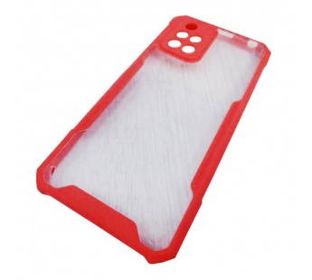                             Чехол пластиковый Xiaomi Redmi 10 прозрачный с окантовкой красный*#1669759