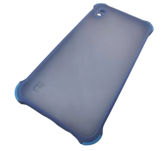                                     Чехол силикон-пластик Samsung A10 прозрачный с защитой по краям серый/голубой*#2065447