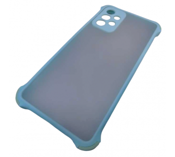                                     Чехол силикон-пластик Samsung A52 прозрачный с защитой по краям бирюзовый*#2065611