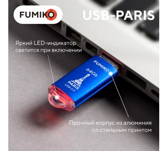                     64GB накопитель FUMIKO Paris зеленый#1663596