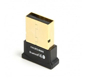 Адаптер Bluetooth, ультратонкий корпус, v.4.0, 50 метров, до 24 Мбит/сек, USB BTD-MINI5 "Gembird"#1775985