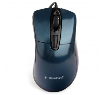 Мышь компьютерная "Gembird" MOP-415-B, USB, 3кн.+колесо кнопка, 2400DPI, кабель 1,4м (синий)#1664384
