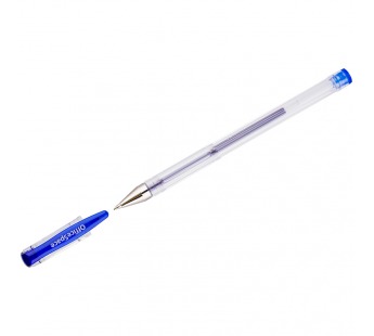 Ручка гелевая 0,5мм (12шт) СИНЯЯ гриппер OfficeSpase  1/12/144шт#1667055