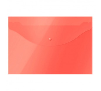 Папка-конверт на кнопке А4 120мкм КРАСНАЯ пластиковая OfficeSpace 1/10/100шт#1665114