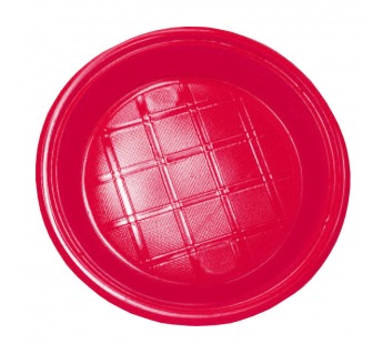 Тарелка пластиковая десертная D205мм (50шт) ПП красная 1/50/2000шт#1668260
