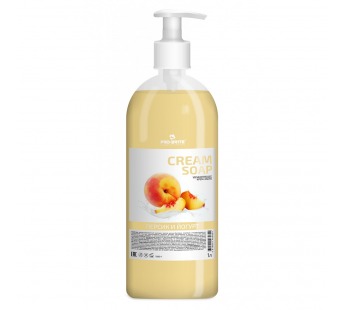 Жидкое крем-мыло 1л Pro-brite CREАM SOAP Персик и йогурт с дозатором курком 1/12шт#1665244