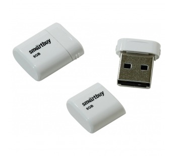 Флеш-накопитель USB 8GB Smart Buy Lara белый#777849