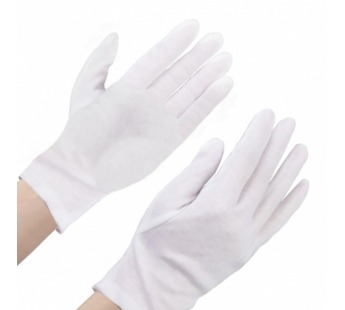 Перчатки для официантов L (1 пара) белые хлопковые 1/5/240шт#1723236