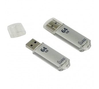 Флеш-накопитель USB 3.0 64GB Smart Buy V-Cut серебро#713730