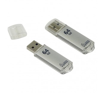 Флеш-накопитель USB 3.0 64GB Smart Buy V-Cut серебро#2106747