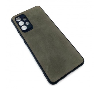 Чехол Samsung A32 (2021) Кожа Серый#1665697