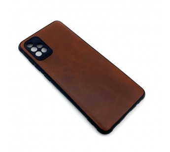 Чехол Samsung A51/M40S (2020) Кожа Темно-Коричневый#1665662