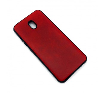 Чехол Xiaomi Redmi 8A (2019) Кожа Красный#1665605
