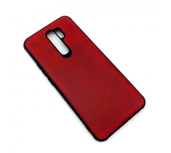 Чехол Xiaomi Redmi 9 (2020) Кожа Красный#1665556