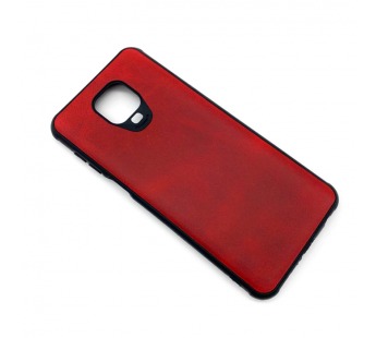 Чехол Xiaomi Redmi Note 9 Pro/9S (2020) Кожа Красный#1665480