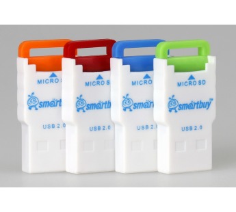 Картридер Smartbuy 707, USB 2.0 - MicroSD, зеленый (SBR-707-G)#152295