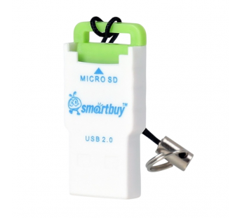 Картридер Smartbuy 707, USB 2.0 - MicroSD, зеленый (SBR-707-G)#2141957