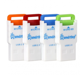 Картридер Smartbuy 707, USB 2.0 - MicroSD, зеленый (SBR-707-G)#2141958