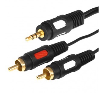 Шнур 2RCAшт. - шт.3,5мм 5,0м Gold "Rexant"#1844867