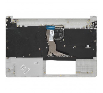 Топ-панель HP 15-ef серебряная без подсветки (для моделей без сканера отпечатка)#1880295