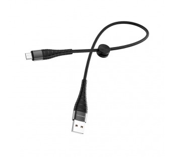 Кабель USB - micro USB Borofone BX32 Munificent 25см 2,4A (black) (133672)#1673391