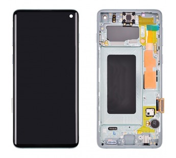Дисплей для Samsung G973F Galaxy S10 в рамке + тачскрин (зеленый) 100%#1812779