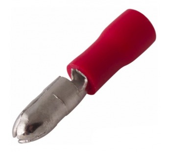 Разъем штекерный изолированный красный, штекер 4 мм 0.5-1.5 кв.мм (РШи-п 1.5-4/РШИп 1,25-4) "Rexant"#1747170