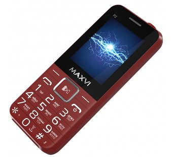                 Мобильный телефон Maxvi P2 Wine Red (2,4"/0,3МП/2700mAh)#1678797
